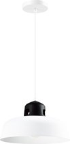 QUVIO Hanglamp industrieel - Lampen - Plafondlamp - Verlichting - Verlichting plafondlampen - Keukenverlichting - Lamp - E27 - Met 1 Lichtpunt - Voor binnen - D 30 cm - Metaal - Aluminium - W
