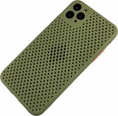 Apple iPhone 11 - Silicone hoesje Liam groen - Geschikt voor