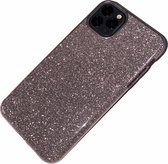 Apple iPhone X / Xs - Silicone glitter hoesje Lauren roze - Geschikt voor