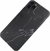 Apple IPhone 7 / 8 - Marmer Hard Hoesje Laurent Zwart - Geschikt Voor