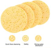 4x Cellulose Spons - 75mm doorsnee - Cosmetic Sponges - Plantaardig materiaal - Natuurlijke Cosmetische Sponzen