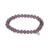 Biba crystal kralenarmband paars - Maat 18 - 0015 - Sieraden Sjoppie