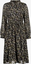 TwoDay dames chiffon jurk met bloemenprint - Zwart - Maat 3XL