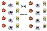 6x Décoration à suspendre effrayante horreur 150 cm assortie - Halloween | Horreur | se glisser | Araignée | Squelette | citrouille | terrifiant