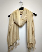 Lange dames pashmina sjaal Aiza beige