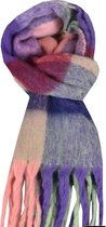 Sjaal -dikke sjaal - herfstkleuren - geruite  wintersjaal
