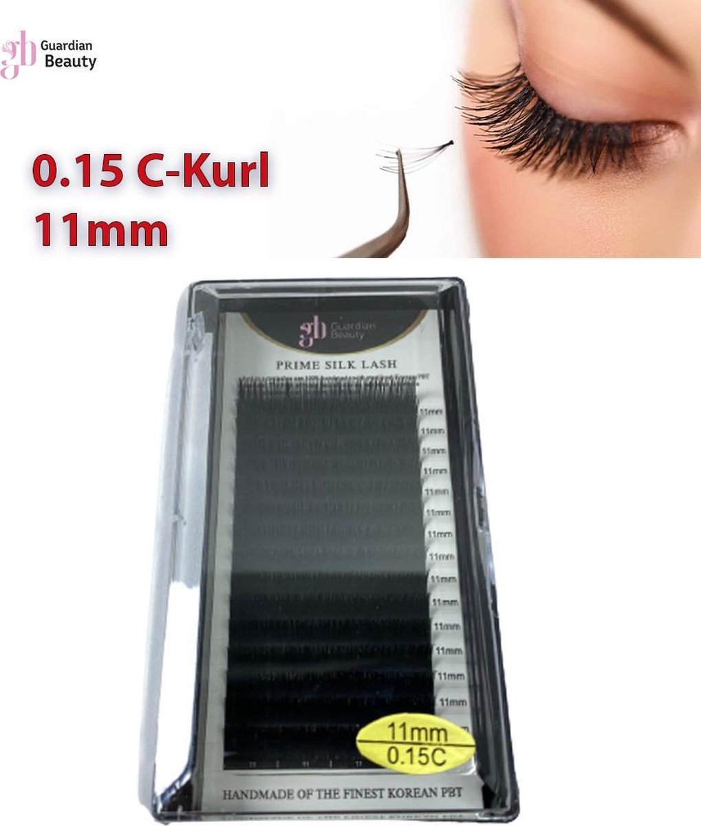 Guardian Beauty Prime Silk Lashes 11mm 0.15 C-krul | Wimpers Extensions | Eyelashes | Wimpers | Wimperextensions