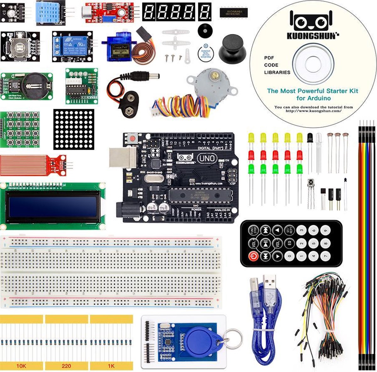 Arduino Starters Kit met UNO R3 Board & Sensors - Inclusief ...