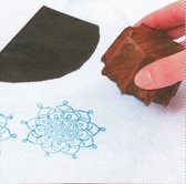 Fabric creations block printing small 4,5x3,5cm aztec tile