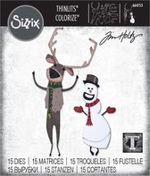 Sizzix Thinlits Snijmal Set - Papercut Christmas #2 Colorize - 15 stuks