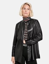 GERRY WEBER Dames Overhemd van imitatieleer Schwarz-36