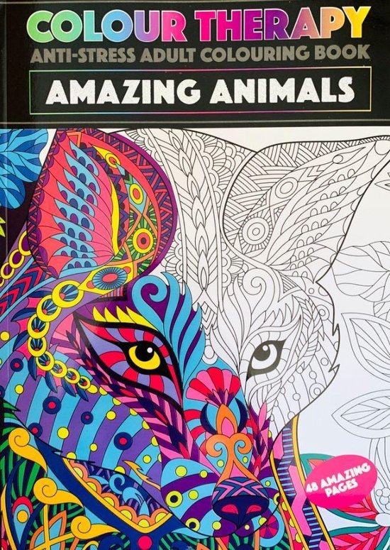 Kleurboek ''Geweldige dieren'' - Kleurboek voor volwassen - Colour Therapy - A4 Kleurboek voor volwassen - Tekenen - Stiften - Kleurboek voor volwassenen - Anti-stress kleurboek