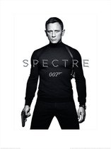 Pyramid James Bond Spectre Black and white Teaser Kunstdruk 60x80cm Poster - 60x80cm