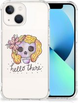 Shockproof Case iPhone 13 Telefoonhoesje  met doorzichtige rand Boho Skull