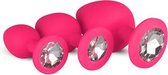 EasyToys Buttplug Set voor Beginners - Set met 3 verschillende formaten buttplugs - Roze