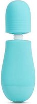 Rose - Petite Wand Vibrator Met Opzetstukken - Blauw