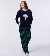 Woody pyjama meisjes - koe - donkerblauw - 212-1-PDV-V/885 - maat L