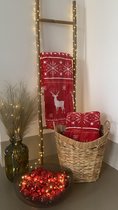 kerst -  winter fleece - kerstplaid - 150x200 cm -  rood / wit - onbeschrijfelijk  zacht - mooie kwaliteit