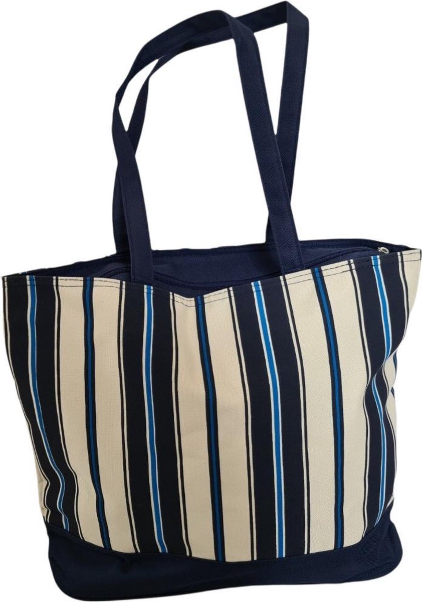 Shopper - Boodschappentas - Gestreept Blauw