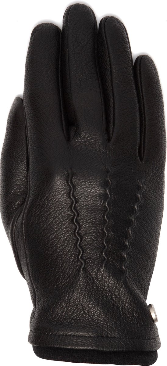 Leren Winterhandschoenen Heren – 100% geitenleer – James – Warme Wollen Voering – Zwart – Maat M