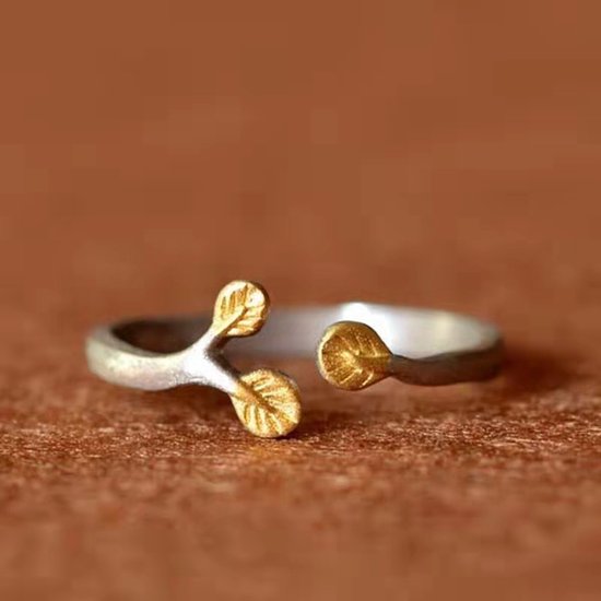Gading® Ladies Girl Ring with Leaf - Bague d' Bague de l'amitié - Argent  925 | bol.com