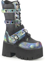 Demonia Platform Bottes femmes -39 Shoes- ASHES-120 US 9 Zwart/Multicolore