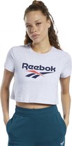Reebok Cl F Vector Crop Tee T-shirt Vrouwen Grijs S