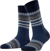 Burlington Sokken Ancient Fair Isle Dames 27032 - Blauw 6120 marine Dames - 36-41