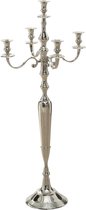 Kandelaar - XL - 105 cm - Aluminium - 5 kaars - Zilver