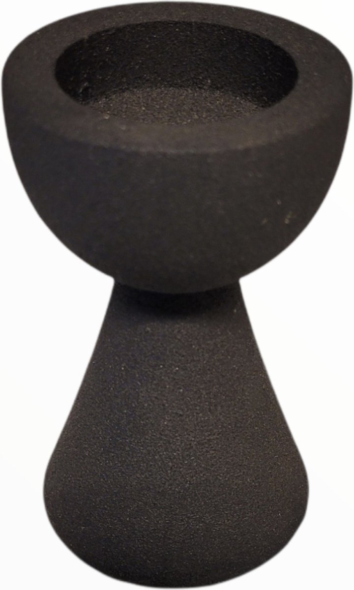 Branded by Waxinehouder - Kenzi - Zwart - 10.5 cm hoog - Metaal