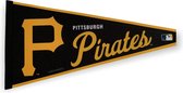 USArticlesEU - Pittsburgh Pirates - MLB - Vaantje - Baseball - Honkbal -  Sportvaantje - Pennant - Wimpel - Vlag - Geel/Zwart - 31 x 72 cm