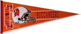 USArticlesEU - Tampa Bay Buccaneers - Bucs - Oud logo - Boekanier logo - NFL - Vaantje - Wimpel - Vlag - American Football - Sportvaantje - Pennant - Oranje/Rood - 31 x 72 cm - Tom Brady