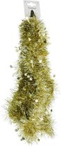 Kerstboom folie slinger - sterren goud 9cm x 270 cm