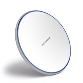 BAIK Qi Wireless Charger met LED  White/Wit 10 watt fast charger - Draadloze oplader - Qi lader Pad - iPhone - 13 / 12 / 11 / X / XR - Opladen Iphone - Opladen Samsung - S21 / S20