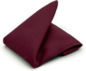 Pochet Zijde Bordeaux F31 - Suitable - Pochette – Heren - Unisex - 25x25 cm - Zijde | Geschenkverpakking