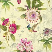 IHR - servetten - 33 x 33 - lunchservetten - Hummingbird and blossom