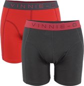 Vinnie-G boxershorts Flamingo  Rood - Antraciet Uni 2-pack