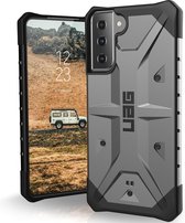 UAG - Pathfinder backcover hoes - Samsung Galaxy S21 - Zilver + Lunso Tempered Glass
