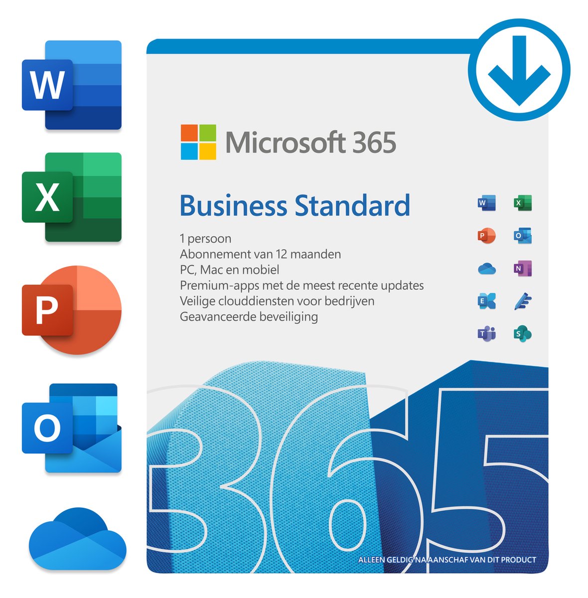 Microsoft 365 Business Standard (12 maanden) Download-versie
