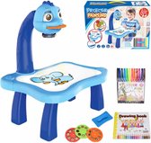 Tekentafel kleurplank | Smart Projector met entertainment muziek | tekening projector tafel - Blauw