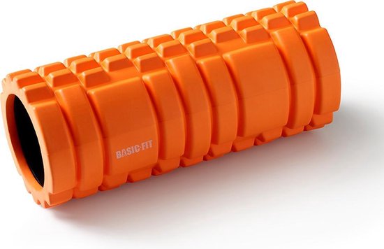Basic-Fit Foam Roller - Yoga Grid Foam Roller Massage - Fitness Roller - 33  cm - Oranje | bol