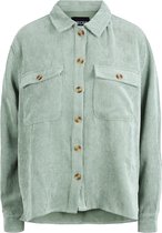 Pieces PCLEFFI LS SHIRT D2D Hedge Green Dames Blouse - Maat L