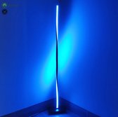 Moderne Twisted LED Vloerlamp RGB | Verticaal Leeslicht |Inclusief timer + afstandsbediening | Moderne Twisted LED Vloerlamp | Sfeervolle Vloerlamp voor in huis of op kantoor | WIT