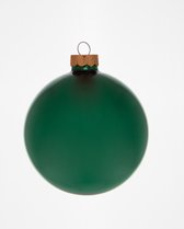 Kerstballen - Groen - Blinkend - Set van 4 - In glas - Kerstboom - Kerstversiering