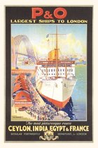 Pocket Sized - Found Image Press Journals- Vintage Journal Ocean Liner Travel Poster