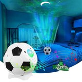 Voetbal - Sterren projector - Inclusief App - Galaxy Projector - Sterrenhemel - Star Projector- Nachtlamp - Muziek Box - Bluetooth - USB - Zwart