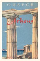 Pocket Sized - Found Image Press Journals- Vintage Journal Athen, Greece Travel Poster