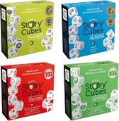Spellenbundel - Dobbelspel - 4 Stuks - Rory's Story Cubes Actions, Voyages, Primal & Heroes