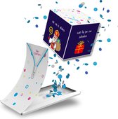 Boemby - Exploderende Confettikubus - Sinterklaas Cadeautje - Sinterklaas Wenskaart - Brievenbus Cadeau - Sinterklaas - Origineel en Uniek