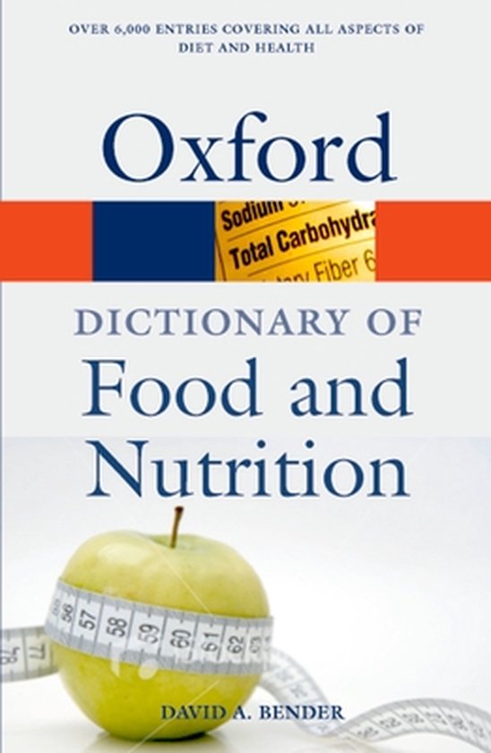 A Dictionary Of Food And Nutrition - cover
